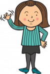 emma ralph character waving illustration